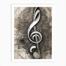 Treble Clef Art Print