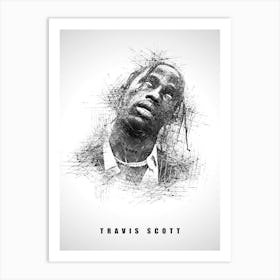 Travis Scott Rapper Sketch Art Print