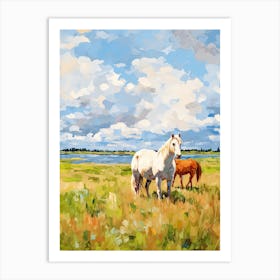 Horses Painting In Prince Edward Island, Canada 4 Art Print