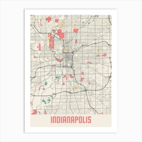 Indianapolis Map Poster Art Print