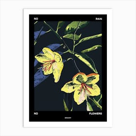 No Rain No Flowers Poster Bergamot 3 Art Print