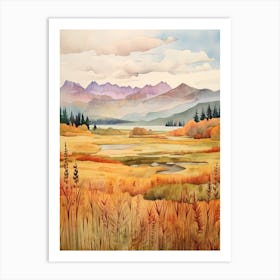 Autumn National Park Painting Tatra National Park Poland 2 Art Print