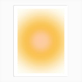 Abstract Yellow Sun Art Print