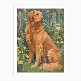 Chesapeake Bay Retriever Acrylic Painting 3 Art Print