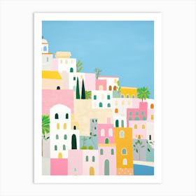 Amalfi Coast, Italy Colourful View 3 Art Print