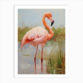 Bird Painting Flamingo 3 Art Print