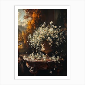 Baroque Floral Still Life Daisy 4 Art Print