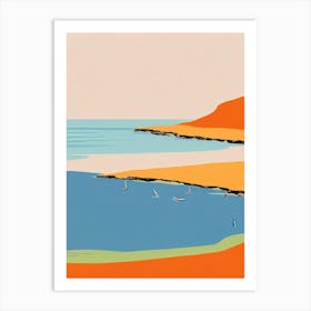 Gunnamatta Beach Australia Midcentury Art Print