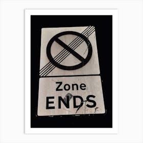 Zone Ends Art Print