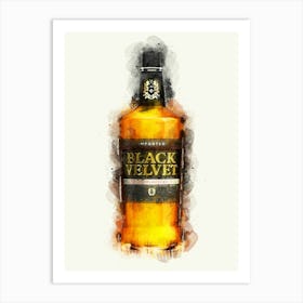 Black Velvet Canadian Whiskey Art Print