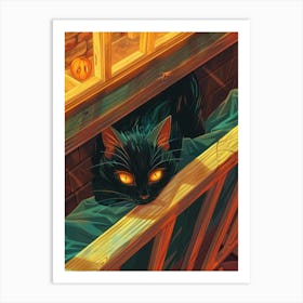 Halloween Cat Art Print