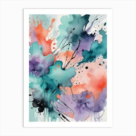 Abstract Watercolor Splashes Art Print (6) Art Print