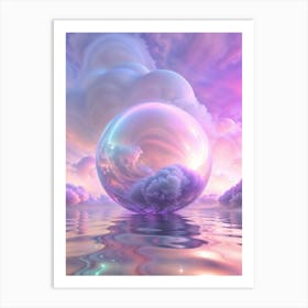 Iridescent Y2K Dreamscape 1 Art Print