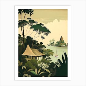 Koh Tao Thailand Rousseau Inspired Tropical Destination Art Print
