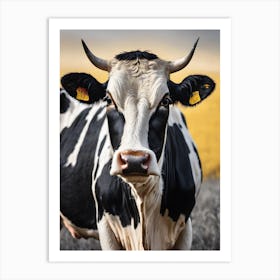 Cow In The Field 2 Art Print