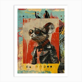 Rat In Sunglasses Art Print