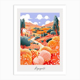 Poster Of Agrigento, Italy, Illustration In The Style Of Pop Art 2 Art Print