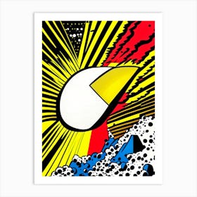 Asteroid Bright Comic Space Art Print