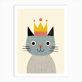 Little Cat 7 Wearing A Crown Art Print