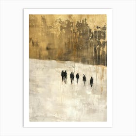 Walkers In The Snow Art Print