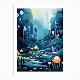 Underwater Abstract Minimalist 1 Art Print