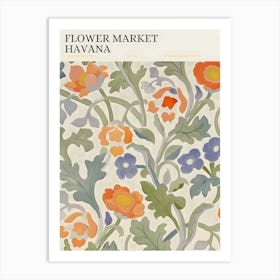 Flower Market Havana Art Print