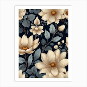 Lotus Flower Wallpaper Art Print