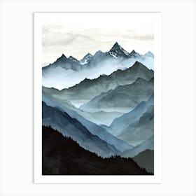 Switzerland Mountains Art Print