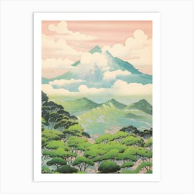 Mount Kirishima In Kagoshima Miyazaki, Japanese Landscape 1 Art Print
