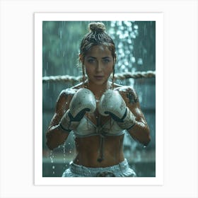 Boxer In The Rain Art Print