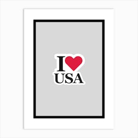 I Love Usa Art Print