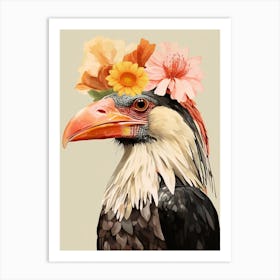 Bird With A Flower Crown Crested Caracara 2 Art Print