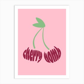 Cherry Bomb Pink And Red Art Print