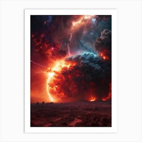 Lightning In The Sky Print Art Print