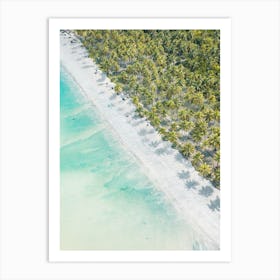 Hawaii Beach - Teal Clear Water - Ocean Palms Art Print