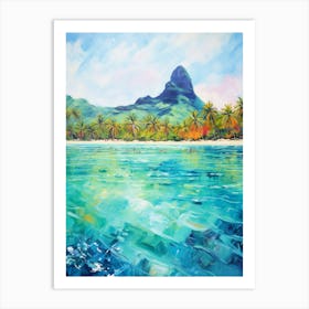 An Oil Painting Of Bora Bora, French Polynesia 7 Art Print