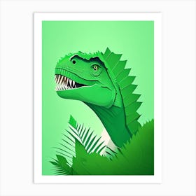 Indominus Rex Cute Mint Dinosaur Art Print