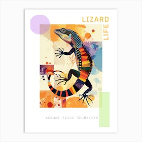 Agamas Tegus Uromastyx Abstract Modern Illustration 1 Poster Art Print