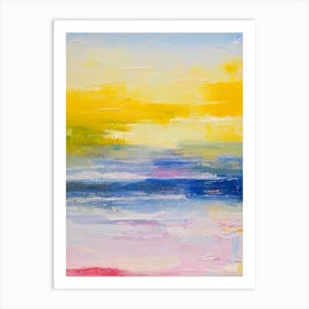 Cala Llombards, Mallorca, Spain Bright Abstract Art Print