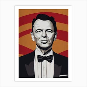 Frank Sinatra Illustration Movies Art Print