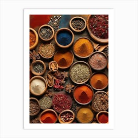 Spices In Bowls Art Print