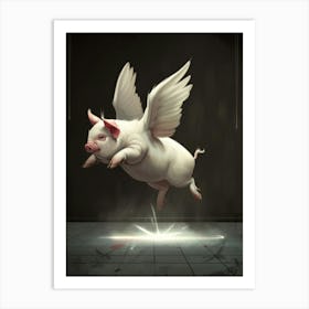 Pig Angel Art Print