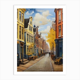 10.Streets of Amsterdam, Van Gogh, frescoes. Art Print