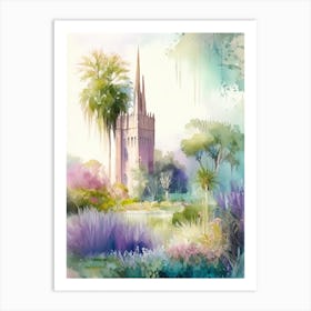 Bok Tower Gardens, 1, Usa Pastel Watercolour Art Print