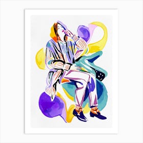 Watercolor Illustration Of A Woman 1 Art Print