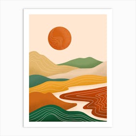 Sunset River 1 Art Print