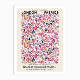 Poster Flower Parade London Fabrics Floral Pattern 3 Art Print