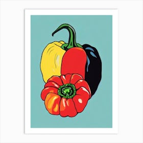 Poblano Pepper Bold Graphic vegetable Art Print
