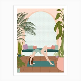 Yoga In The Garden Art Print