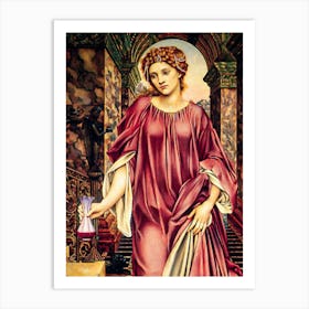 Medea Carrying Potion (Detail) in HD by Evelyn de Morgan 1903 | Antique Elixir Aqua Tofana Art Art Print